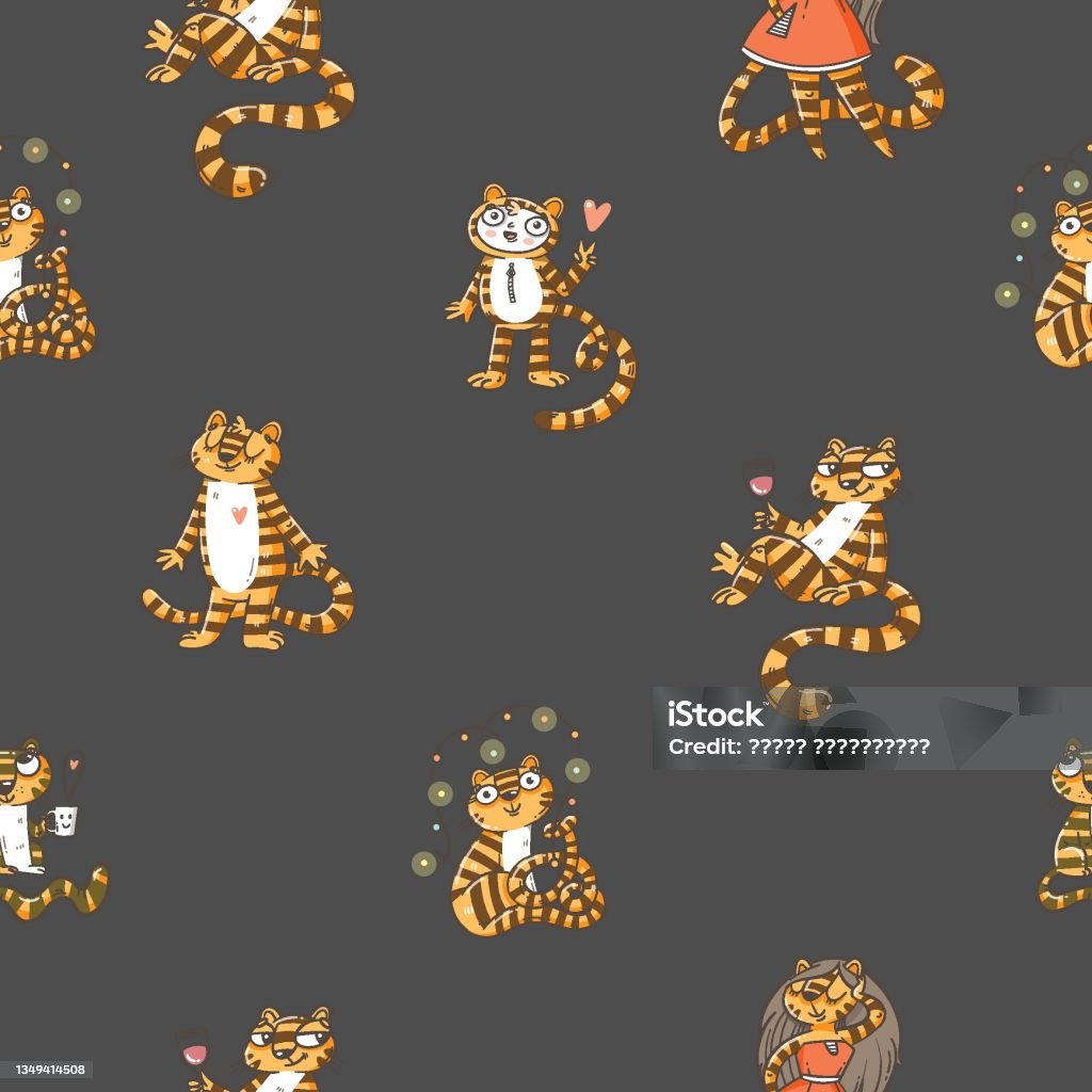 Mô Hình Giáng Sinh Với Những Con Hổ Dễ Thương Trên Nền Tối Động ...