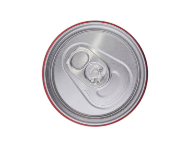 istock A metal can with a carbonated soft drink. Isolated on a white background, top view. 1349430528