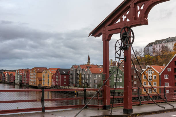istock Old Town Bridge over the Nidelva River: Trondheim, Norway 1349432271