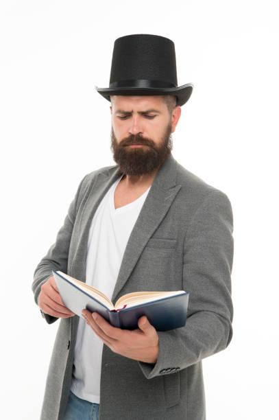 istock Acting school. Practicing acting. Recite verses. Poet or writer. Author of novel. Inspired bearded man read book. Poetry reading. Literature teacher. Guy read book. Literary criticism. Acting classes 1349432321