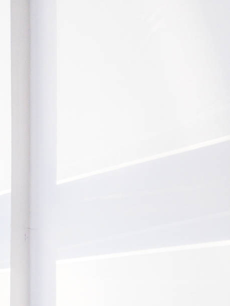 istock Shadow floor. Abstract light, black shadow overlay from window on white texture wall. Sunlight architecture background. Overlay effect for photo and design. 1349433423