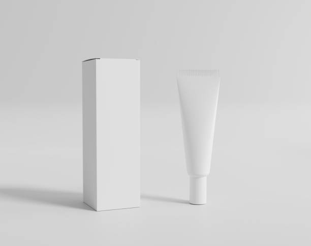 istock Blank white cosmetic tube with a box 1349435091