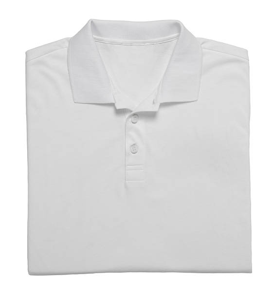 white polo clipping path (borde de corte - polo shirt fotografías e imágenes de stock