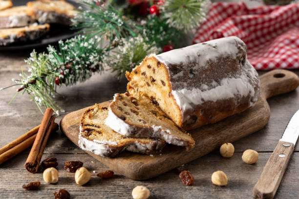 istock Traditional German Christmas stollen 1349446786