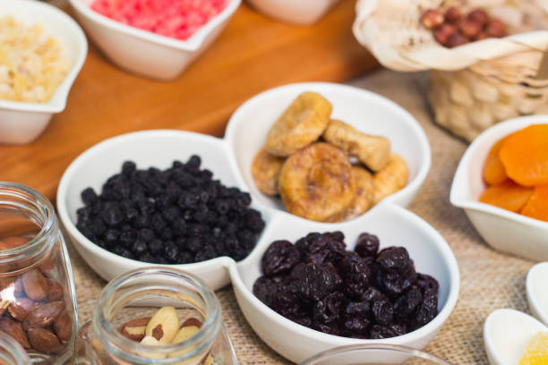 istock Dried fruits and nuts in the bowl 1349454566