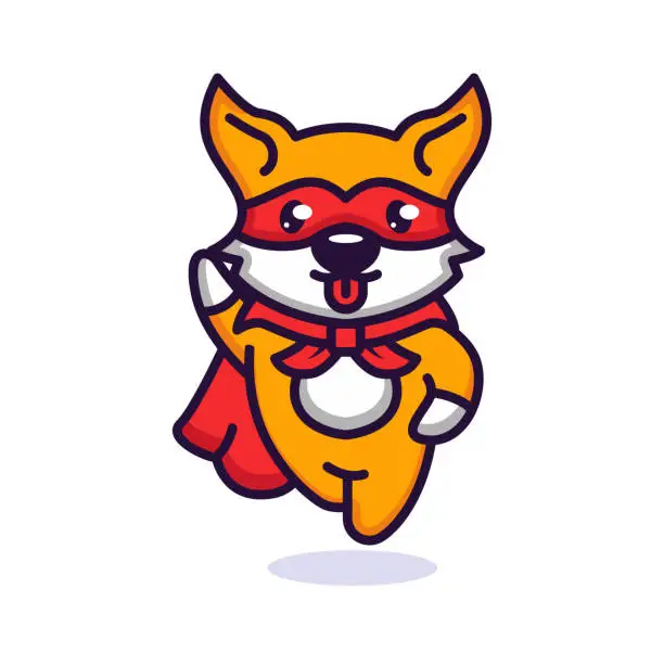 Vector illustration of Super dog