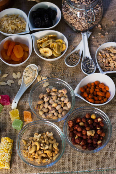 istock Dried fruits and nuts in the bowl 1349456710