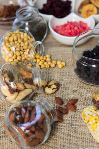istock Dried fruits and nuts in the bowl 1349458850