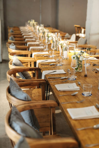 istock Beautiful wedding location and table decoration 1349461641