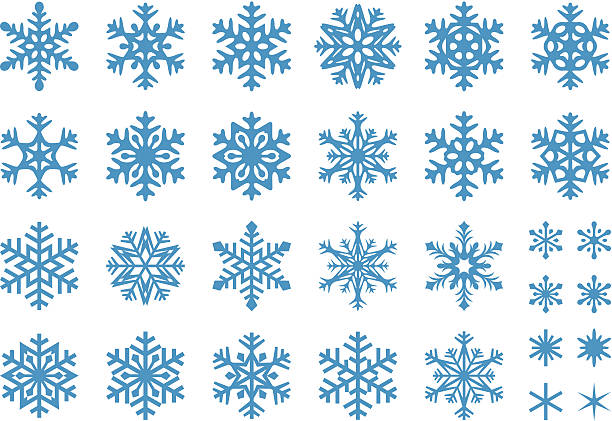 Vector Snowflakes Set vector art illustration