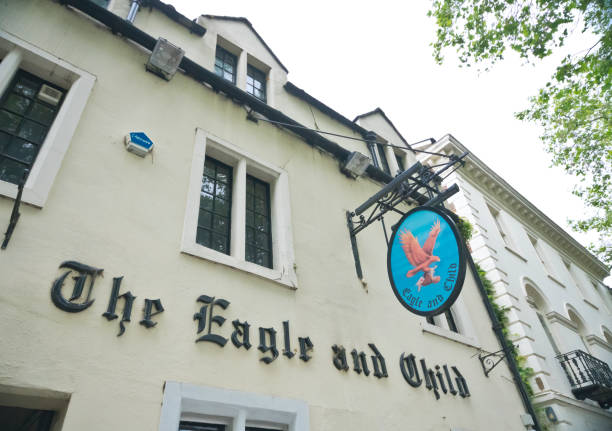 The Eagle and Child pub in Oxford stock photo