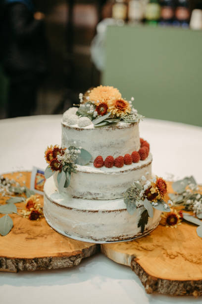 istock Beautiful wedding cake close-up 1349462795