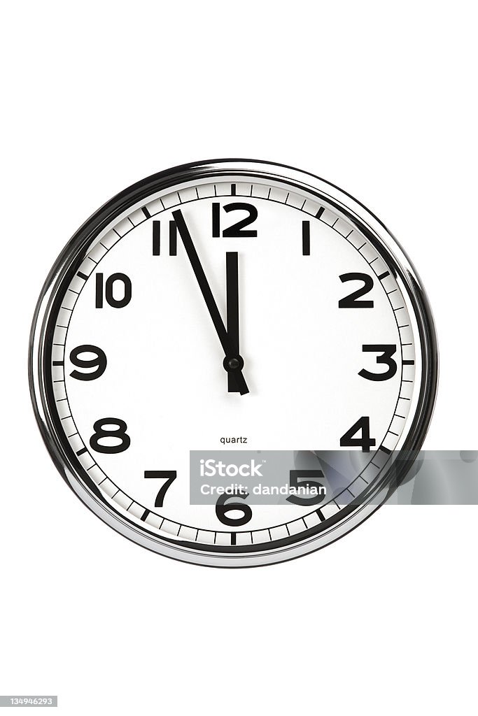 happy new year it's soon midnight. 12 O'Clock Stock Photo