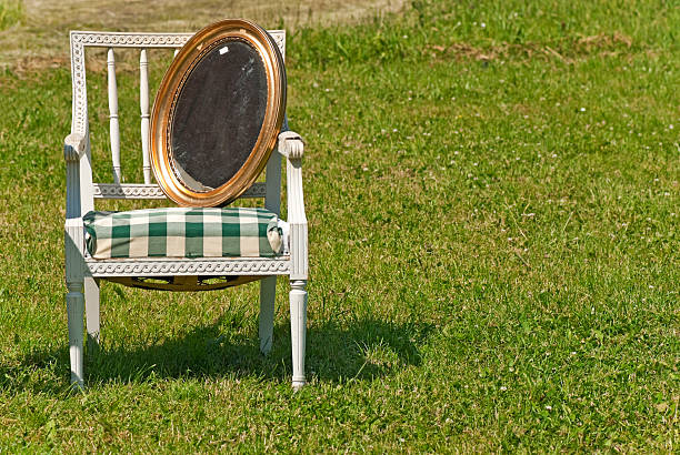 Mirror in the chair stock photo