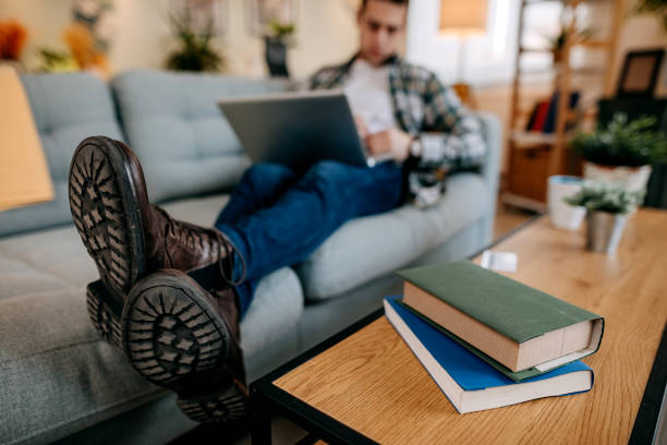 istock Handsome businessman at home 1349463818