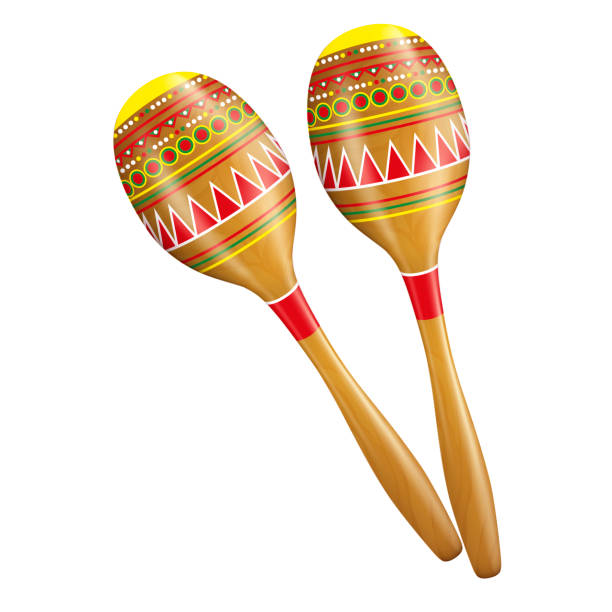 istock Realistic Detailed 3d Maracas Shakers Mexican Instrument. Vector 1349464036