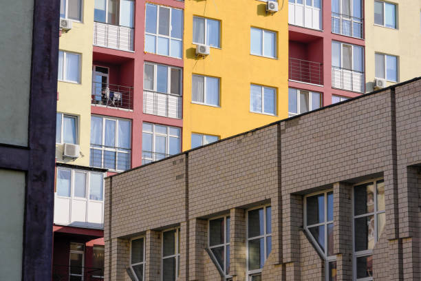 istock Facade of a residential modern house 1349464062