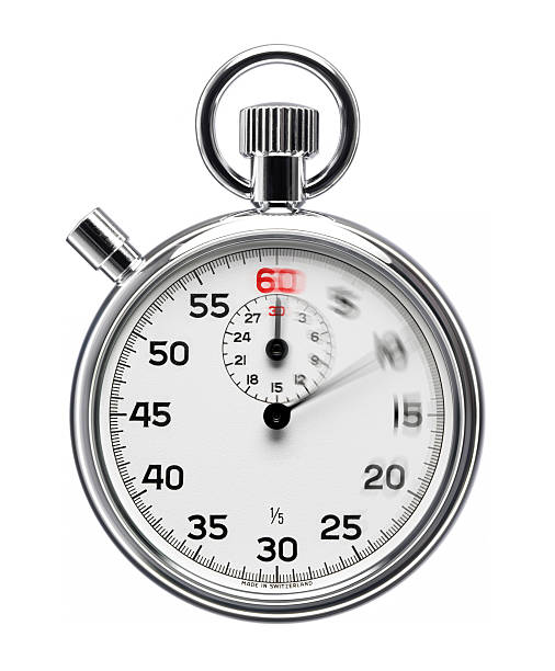 Stopwatch Analog stopwatch on white background with motion blur stopwatch photos stock pictures, royalty-free photos & images