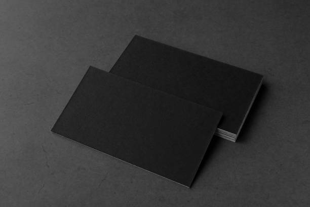 istock Business card on gray background. 1349476366
