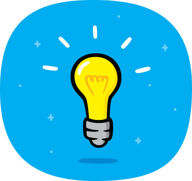 illustrazioni stock, clip art, cartoni animati e icone di tendenza di lampadina doodle 1 - light bulb inspiration ideas inks on paper