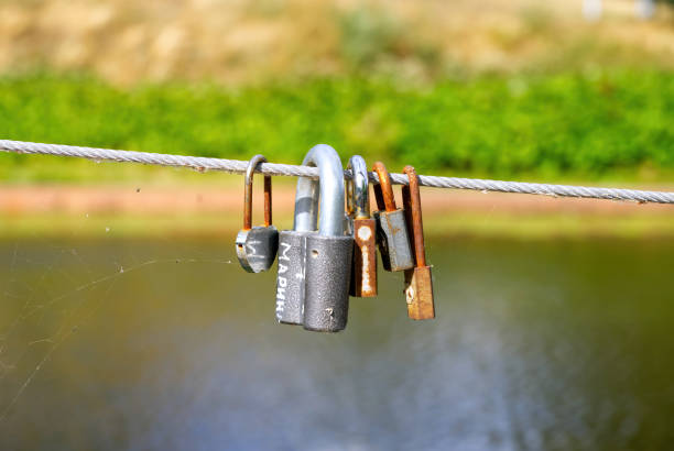 istock love locks on bridge in Estonia, Parnu 1349483041
