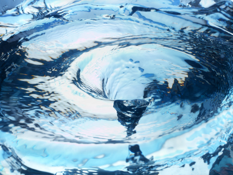 water vortex in blue