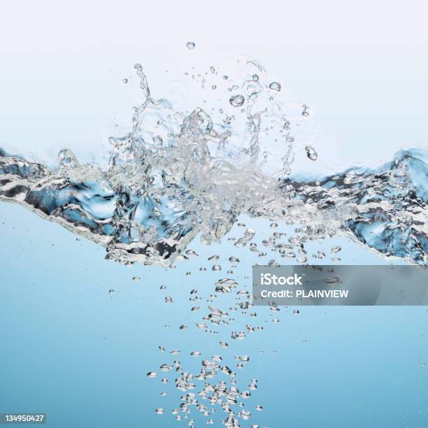 Agua Splash Xxl Foto de stock y más banco de imágenes de Diseño ondulado - Diseño ondulado, Gota - Líquido, Ola