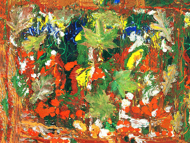 istock Oil-painted foliage 134951491