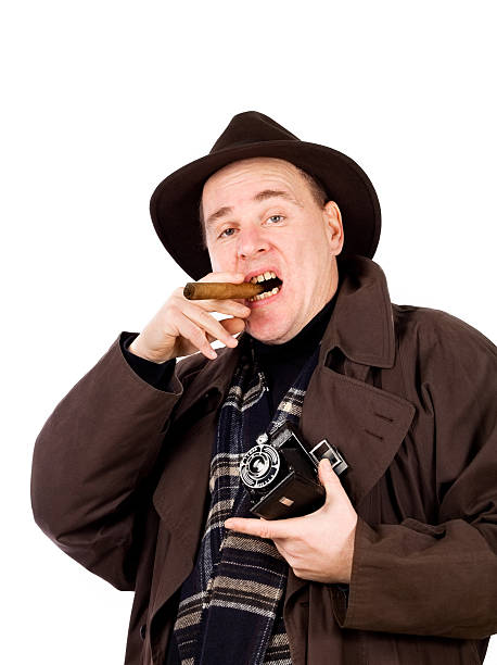 istock Old-style photographer with vantage camera and cigare 134952830