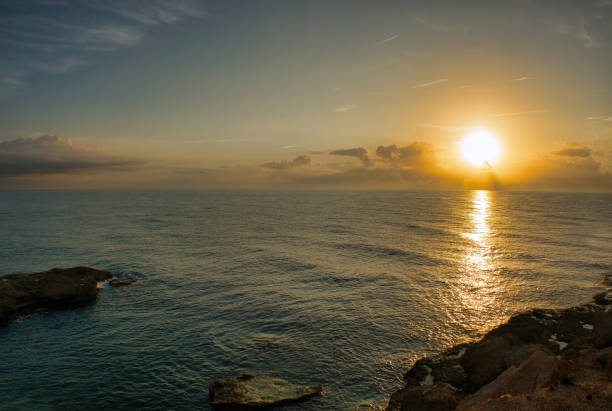 istock Landscape at sunrise next to the Mediterranean Sea in Vinaroz 1349539607