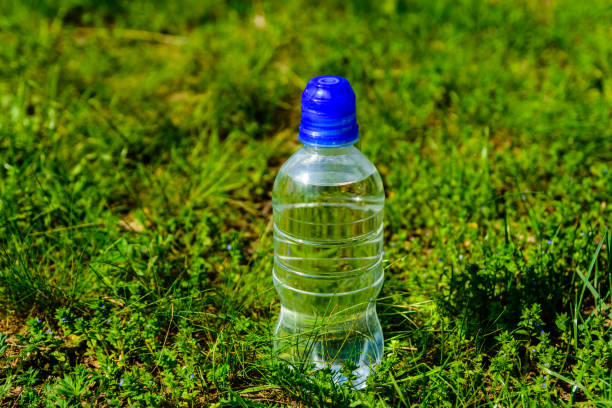 istock Plastic bottle with the clear water in green grass 1349540172
