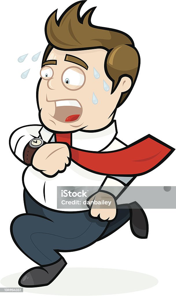 Brian's late This is a vector file of Brian, who is running late again! Adult stock vector