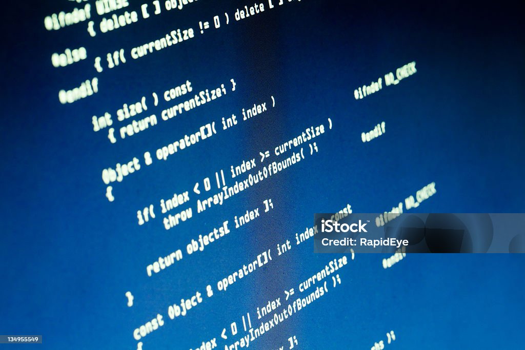 Código de fonte de computador - Foto de stock de Letra C royalty-free