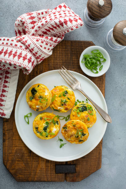 istock Healthy spinach and bacon low carb egg muffins 1349560445