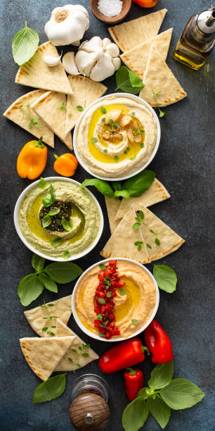 istock Hummus board with pita 1349560446