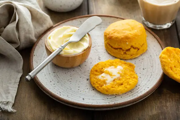 Photo of Sweet potato buttermilk biscuits homemade for breakfast