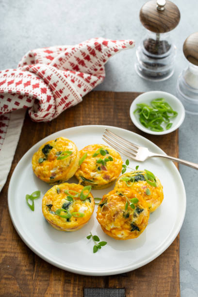 istock Healthy spinach and bacon low carb egg muffins 1349560866