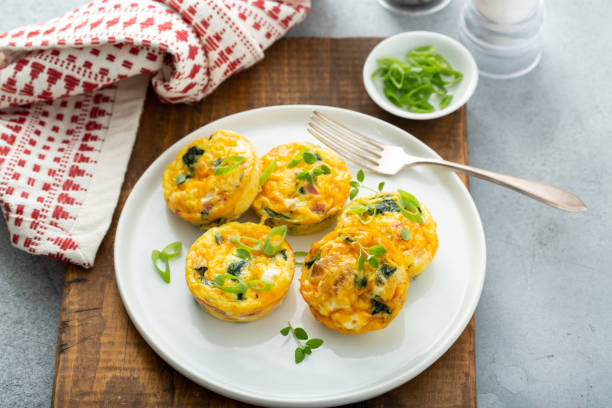 istock Healthy spinach and bacon low carb egg muffins 1349560874