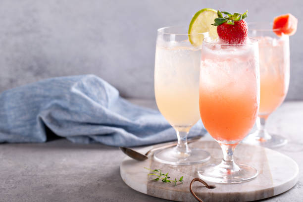 istock Summer cocktails or mocktails with herbs and fruit 1349560883
