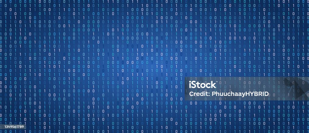 Binary Code Data Stream Technology Background Stock Illustration ...