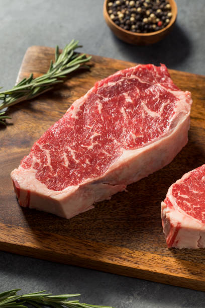 istock Raw Red Organic New York Strip Steak 1349564533
