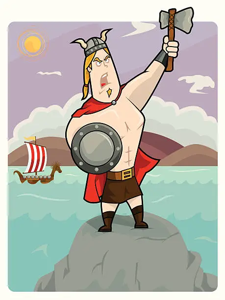 Vector illustration of Erik the Viking