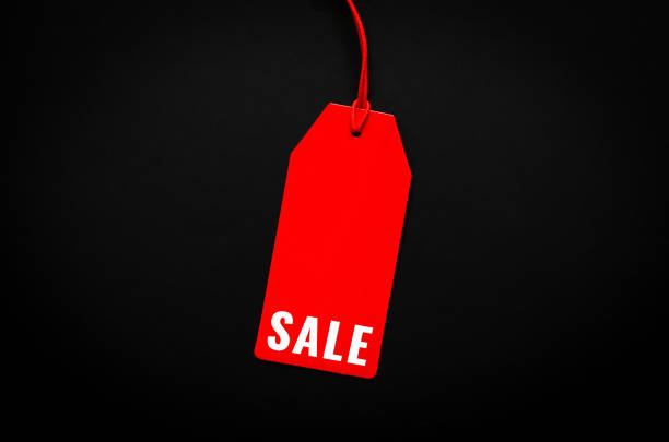 istock Red price tag with word 1349572775