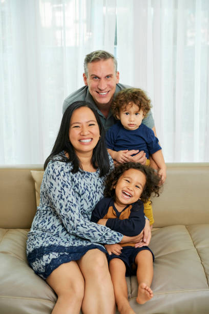 istock Joyful Multi-ethnic Family of Four 1349575659