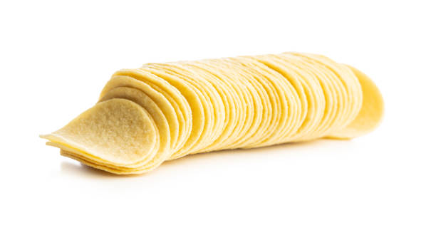 istock Crunchy potato chips. Potato crisps. 1349588045