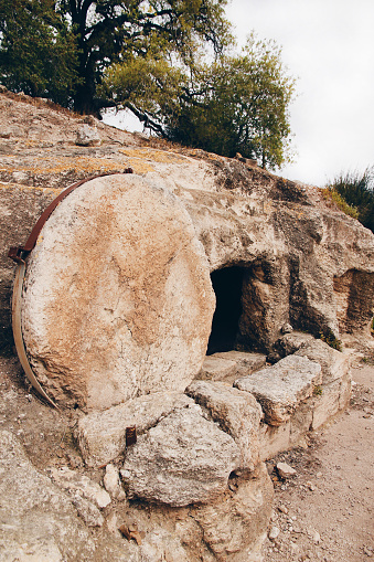 On the outskirts of Jerusalem I found this ancient tomb by the side of the road. It offers a fascinating glimpse into what 1st century Israeli tombs would have looked like.