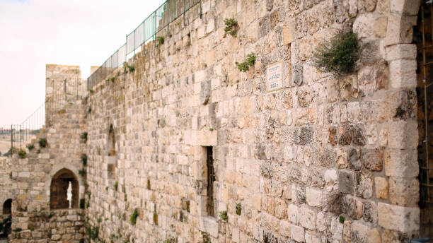 istock Zion gate signage on an ancient Jerusalem wall. 1349589751