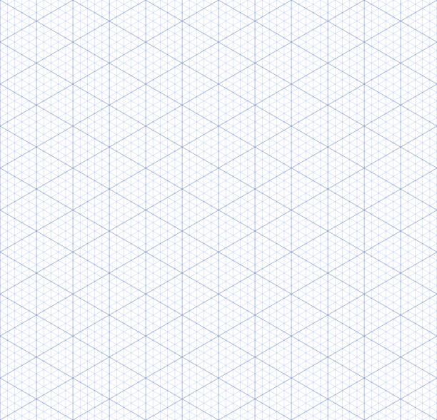 Isometric grid template with every five steps accented. Vector seamless pattern with editable strokes Isometric grid template with every five steps accented. Vector seamless pattern with editable strokes. Can be used for drawing in isometric projection multiplication worksheet stock illustrations