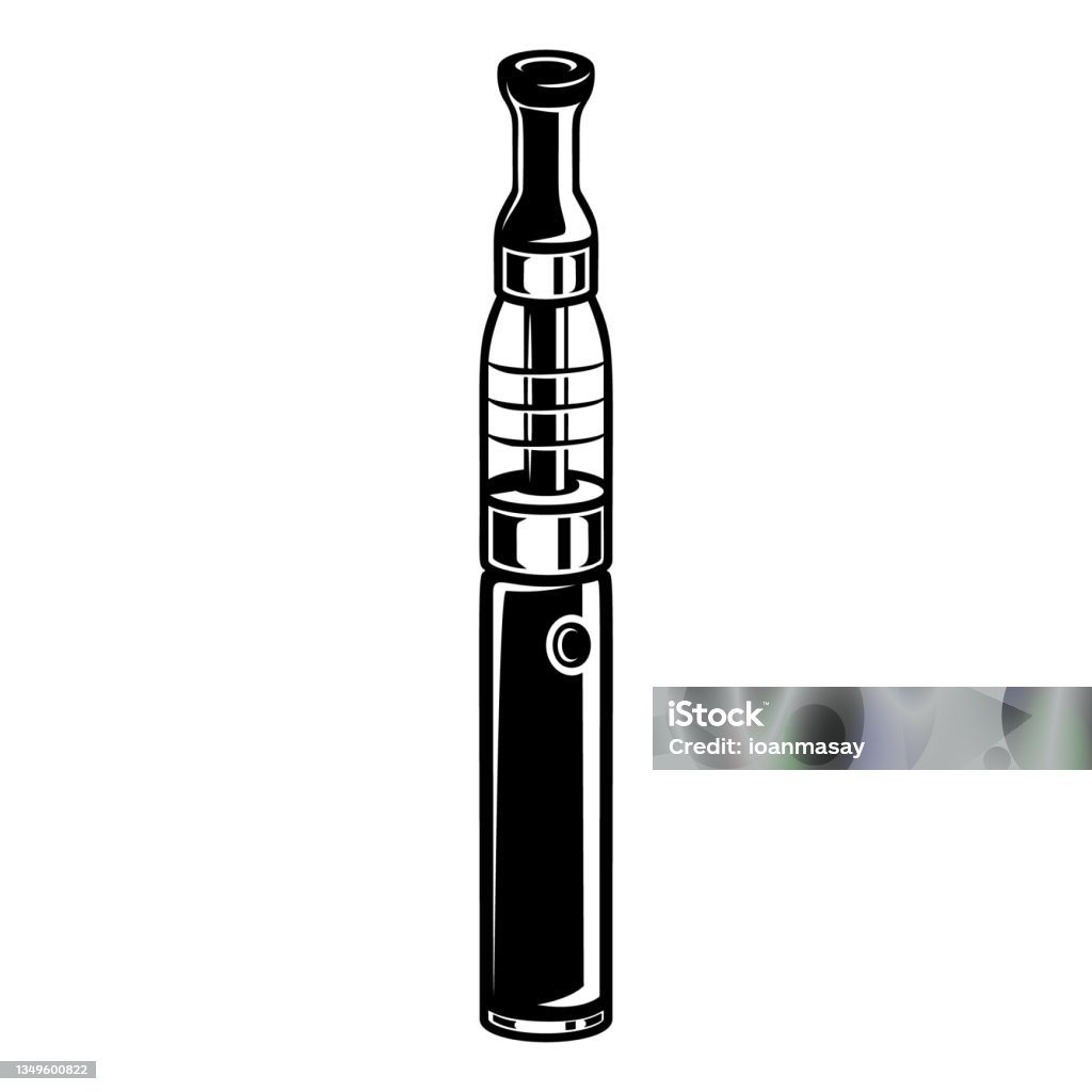 Vape Graphics Simple Vape In Monochrome Style Design Element For Poster Emblem Sign Label ...