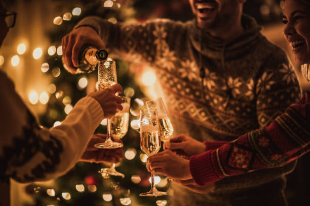 istock Pouring champagne on New Year's party! 1349603487